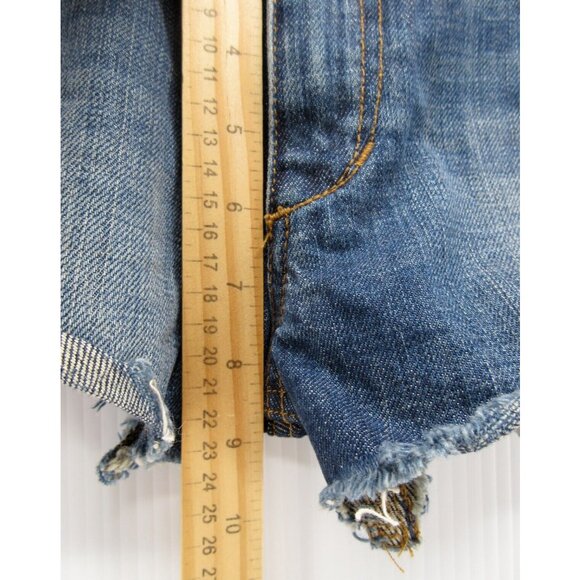 Joes Jeans Shorts 24 Cut-Off Mini Denim Stretch Logo Cuffed Lined - Picture 4 of 12